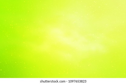 Light Green, Yellow vector layout with cosmic stars. Glitter abstract illustration with colorful cosmic stars. Pattern for astronomy websites.