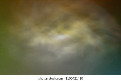 Light Green, Yellow vector layout with cosmic stars. Modern abstract illustration with Big Dipper stars. Pattern for astronomy websites.