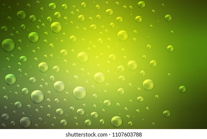 Light Green, Yellow vector layout with circle shapes. Illustration with set of shining colorful abstract circles. New design for ad, poster, banner of your website.