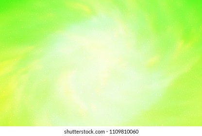 Light Green, Yellow vector layout with cosmic stars. Blurred decorative design in simple style with galaxy stars. Pattern for astrology websites.