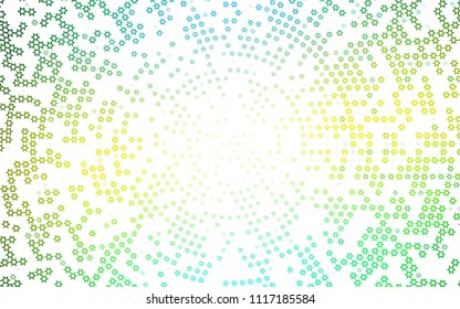 Light Green, Yellow vector layout with bright stars. Glitter abstract illustration with colored stars. The pattern can be used for wrapping gifts.