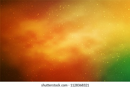 Light Green, Yellow vector layout with cosmic stars. Shining colored illustration with bright astronomical stars. Pattern for astrology websites.