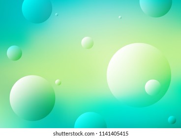 Light Green, Yellow vector layout with circle shapes. Beautiful colored illustration with blurred circles in nature style. New design for ad, poster, banner of your website.
