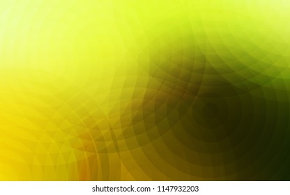 Light Green, Yellow vector layout with circle shapes. Beautiful colored illustration with blurred circles in nature style. Pattern can be used for futuristic ad, booklets.