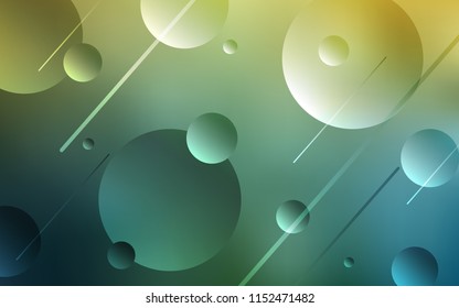 Light Green, Yellow vector layout with circle shapes. Blurred decorative design in abstract style with bubbles. Pattern can be used as texture of wallpapers.