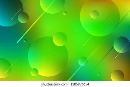 Light Green, Yellow vector layout with circle shapes. Blurred bubbles on abstract background with colorful gradient. Pattern can be used for ads, leaflets.