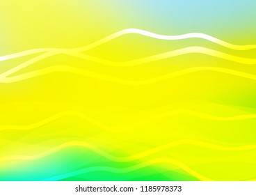 Light Green, Yellow vector layout with flat lines. Blurred decorative design in simple style with lines. The template can be used as a background.