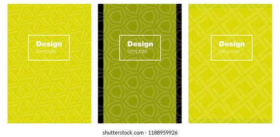 Light Green, Yellow vector layout for Leaflets. Glitter abstract design concept with text box. Pattern notebooks, journals.