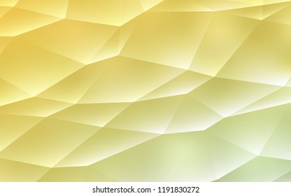 Light Green, Yellow vector layout with lines, triangles. Glitter abstract illustration with triangular shapes. Pattern can be used for websites.