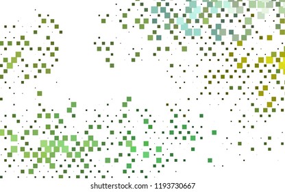 Light Green, Yellow vector layout with lines, rectangles. Decorative design in abstract style with rectangles. Best design for your ad, poster, banner.