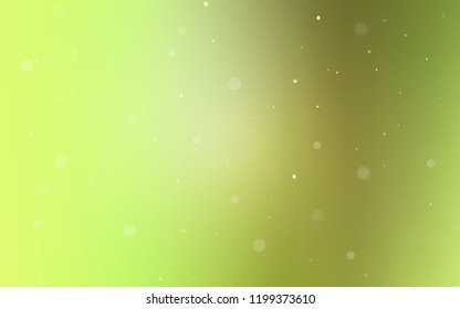 Light Green, Yellow vector layout with circle shapes. Abstract illustration with colored bubbles in nature style. Pattern can be used for beautiful websites.