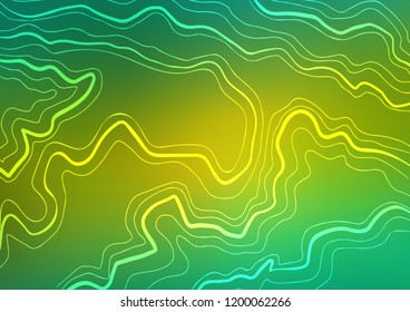Light Green, Yellow vector layout with flat lines. Modern geometrical abstract illustration with staves. The template can be used as a background.