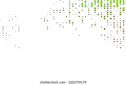 Light Green, Yellow vector layout with circle shapes. Abstract illustration with colored bubbles in nature style. Template for your brand book.