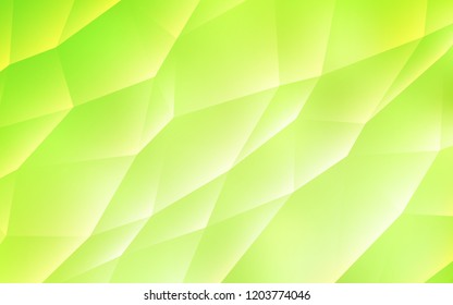 Light Green, Yellow vector layout with lines, triangles. Modern abstract illustration with colorful triangles. Pattern for commercials.