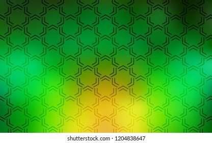 Light Green, Yellow vector layout with flat lines. Lines on blurred abstract background with gradient. Best design for your ad, poster, banner.