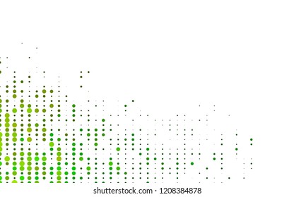Light Green, Yellow vector layout with circle shapes. Abstract illustration with colored bubbles in nature style. Pattern of water, rain drops.
