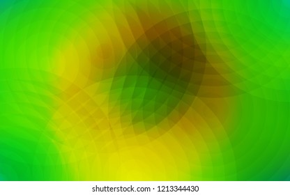 Light Green, Yellow vector layout with circle shapes. Abstract illustration with colored bubbles in nature style. Pattern can be used for futuristic ad, booklets.