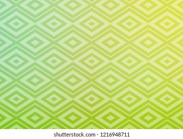 Light Green, Yellow vector layout with lines, rectangle. Colorful decorative design in simple style with lines, rhombuses. Pattern for ads, posters, banners.