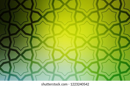 Light Green, Yellow vector layout with bright stars. Modern geometrical abstract illustration with stars. Template for sell phone backgrounds.