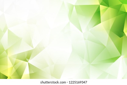 Light Green, Yellow vector layout with lines, triangles. Abstract gradient illustration with triangles. Best design for your ad, poster, banner.