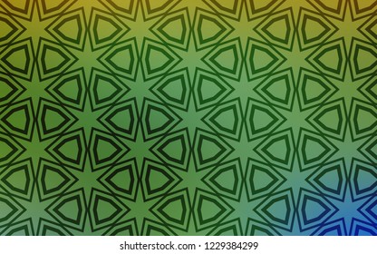 Light Green, Yellow vector layout with bright stars. Shining colored illustration with stars. Pattern for wrapping gifts.