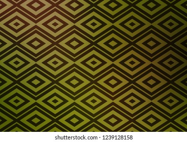 Light Green, Yellow vector layout with lines, rectangle. Glitter abstract illustration with colorful lines, rhombuses. Smart design for your business advert.