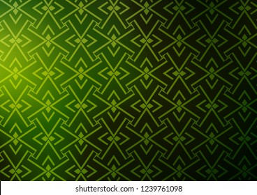Light Green, Yellow vector layout with flat lines. Shining illustration with lines on abstract template. Pattern for ads, posters, banners.
