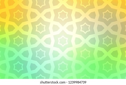 Light Green, Yellow vector layout with bright stars. Decorative illustration with stars on abstract template. Smart design for your business advert.
