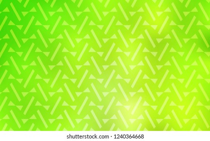 Light Green, Yellow vector layout with lines, triangles. Decorative design in abstract style with triangles. Pattern for websites.