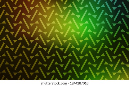 Light Green, Yellow vector layout with lines, triangles. Illustration with set of colorful triangles, lines. Smart design for your adverts.