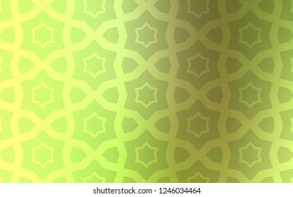 Light Green, Yellow vector layout with bright stars. Stars on blurred abstract background with gradient. Pattern for wrapping gifts.