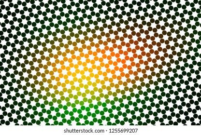 Light Green, Yellow vector layout with circle shapes. Blurred decorative design in abstract style with bubbles. Pattern for beautiful websites.