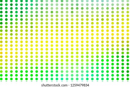 Light Green, Yellow vector layout with circle shapes. Blurred bubbles on abstract background with colorful gradient. Design for business adverts.