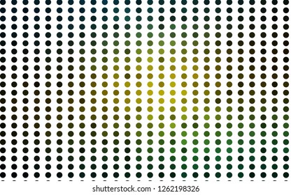 Light Green, Yellow vector layout with circle shapes. Abstract illustration with colored bubbles in nature style. Pattern for beautiful websites.