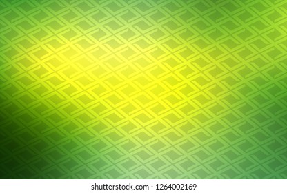 Light Green, Yellow vector layout with lines, rectangles. Glitter abstract illustration with rectangular shapes. Best design for your ad, poster, banner.
