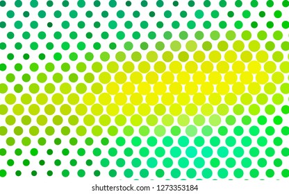 Light Green, Yellow vector layout with circle shapes. Beautiful colored illustration with blurred circles in nature style. Pattern for ads, booklets.