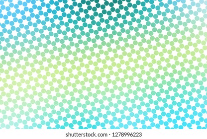 Light Green, Yellow vector layout with circle shapes. Glitter abstract illustration with blurred drops of rain. Pattern for beautiful websites.