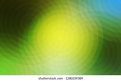 Light Green, Yellow vector layout with circle shapes. Beautiful colored illustration with blurred circles in nature style. Pattern can be used for futuristic ad, booklets.