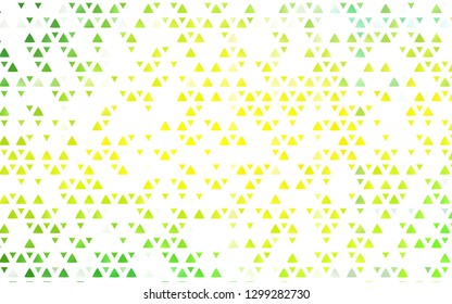 Light Green, Yellow vector layout with lines, triangles. Illustration with set of colorful triangles. Smart design for your business advert.