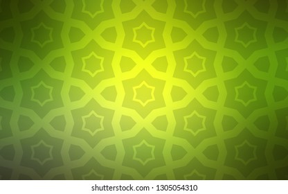 Light Green, Yellow vector layout with bright stars. Stars on blurred abstract background with gradient. Template for sell phone backgrounds.