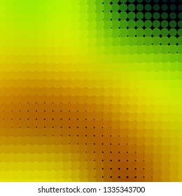Light Green, Yellow vector layout with circles. Abstract decorative design in gradient style with bubbles. New template for your brand book.