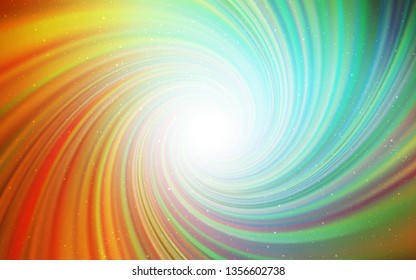 Light Green, Yellow vector layout with cosmic stars. Shining colored illustration with bright astronomical stars. Pattern for futuristic ad, booklets.