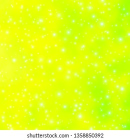 Light Green, Yellow vector layout with bright stars. Colorful illustration in abstract style with gradient stars. Pattern for wrapping gifts.