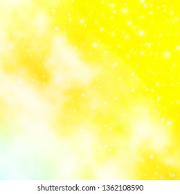Light Green, Yellow vector layout with bright stars. Blur decorative design in simple style with stars. Pattern for wrapping gifts.