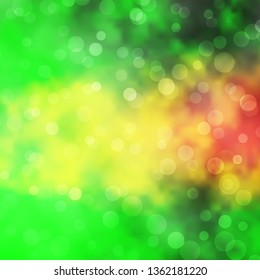 Light Green, Yellow vector layout with circles. Abstract colorful disks on simple gradient background. Pattern for wallpapers, curtains.