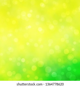 Light Green, Yellow vector layout with circles. Illustration with set of shining colorful abstract spheres. Design for your commercials.