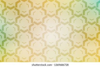 Light Green, Yellow vector layout with curved lines. A circumflex abstract illustration with gradient. A new texture for your  ad, booklets, leaflets.