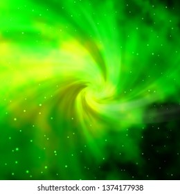 Light Green, Yellow vector layout with bright stars. Colorful illustration with abstract gradient stars. Pattern for websites, landing pages.