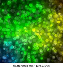 Light Green, Yellow vector layout with circles. Abstract colorful disks on simple gradient background. Pattern for wallpapers, curtains.
