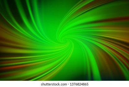 Light Green, Yellow vector layout with curved lines. A circumflex abstract illustration with gradient. Abstract design for your web site.